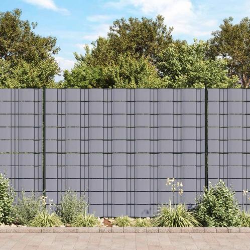 vidaXL Tuinschermen 4 st 35x0,19 m PVC mat lichtgrijs, Tuin en Terras, Tuinhekken en Hekwerk, Nieuw, Verzenden