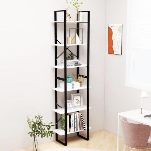 vidaXL Opbergrek 60x30x210 cm bewerkt hout wit, Huis en Inrichting, Kasten | Boekenkasten, Nieuw, Verzenden