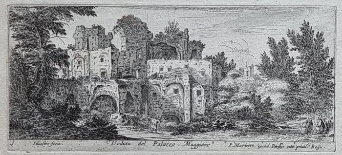 Israel Silvestre (1621-1691) - filigrana - Veduta del, Antiek en Kunst, Antiek | Overige Antiek