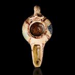 Seljouc Lampe à huile en poterie émaillée (Sans Prix de, Antiek en Kunst
