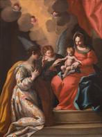 Scuola napoletana (XVIII) - Matrimonio mistico di Santa, Antiek en Kunst, Kunst | Schilderijen | Klassiek