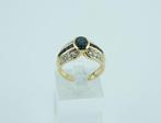 Ring - 18 karaat Geel goud Saffier - Diamant, Handtassen en Accessoires, Ringen, Nieuw