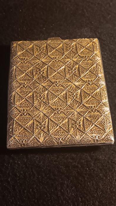 Sigarettendoos - .925 zilver - Zilveren sigarettenkoker, Antiek en Kunst, Antiek | Zilver en Goud