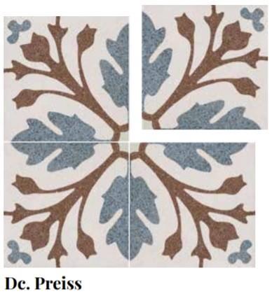 Preiss 22.3x22.3 Decor / Design Tegel ( Keramisch ) /, Doe-het-zelf en Bouw, Tegels, Ophalen of Verzenden
