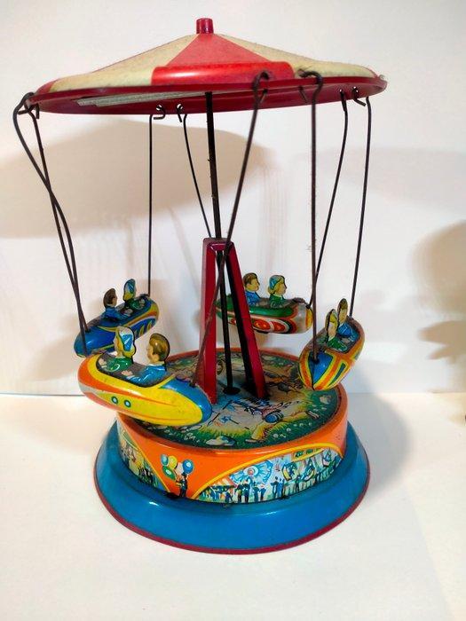 JW - Blikken speelgoed - 2x Tin Toy Carousels, Unboxed -, Antiek en Kunst, Antiek | Speelgoed
