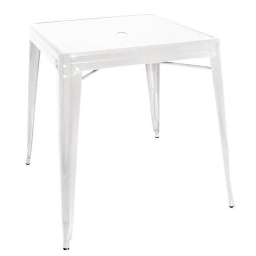 Tafel | Staal | Wit | In-/Outdoor | Parasolgat |, Zakelijke goederen, Horeca | Keukenapparatuur, Nieuw in verpakking, Verzenden