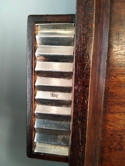 Dienblad - Hout - Deco zilveren schaal, Antiek en Kunst, Antiek | Zilver en Goud