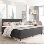 vidaXL Boxspring stof donkergrijs 200x200 cm, Huis en Inrichting, Slaapkamer | Bedden, Verzenden, Nieuw