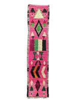Hand-Knotted Pink Moroccan Runner Rug - Exquisite Handmade