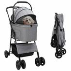 vidaXL Opvouwbare Huisdier Kinderwagen Grijs 81 x 47 x 99 cm, Dieren en Toebehoren, Verzenden, Nieuw