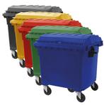 Afvalcontainer 4 wielen, Maxi-container 660/770/1100/1700 L, Doe-het-zelf en Bouw, Kratten en Dozen, Nieuw, Verzenden
