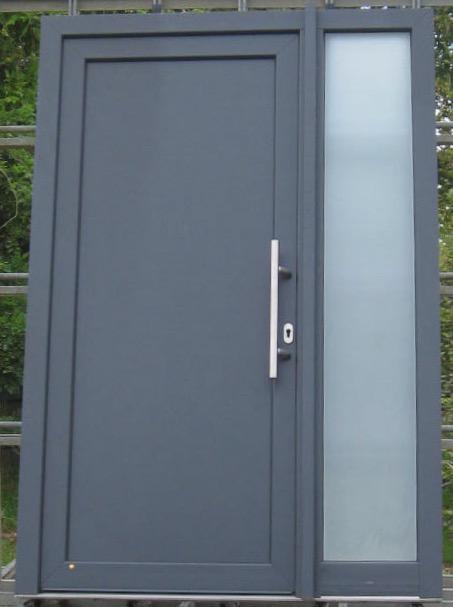 pvc voordeur , buitendeur , deur 149 x 220 wit / antraciet, Doe-het-zelf en Bouw, Deuren en Vliegenramen, Nieuw, Glas, Kunststof