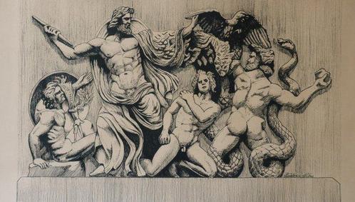 Mihai Pandelescu - Gods and heroes, Antiek en Kunst, Kunst | Schilderijen | Modern