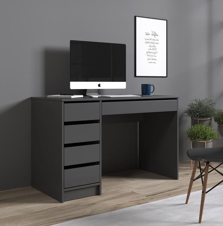 Bureau Avio - Grijs - 120 cm, Huis en Inrichting, Bureaus, Nieuw, Verzenden