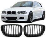 Mat Zwarte Nieren BMW 3 Serie E46 Coupe/Cabrio 99-03 B2290, Nieuw, Voor, BMW