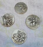 Frankrijk. Lot de 4 médailles en Bronze argentée, Postzegels en Munten