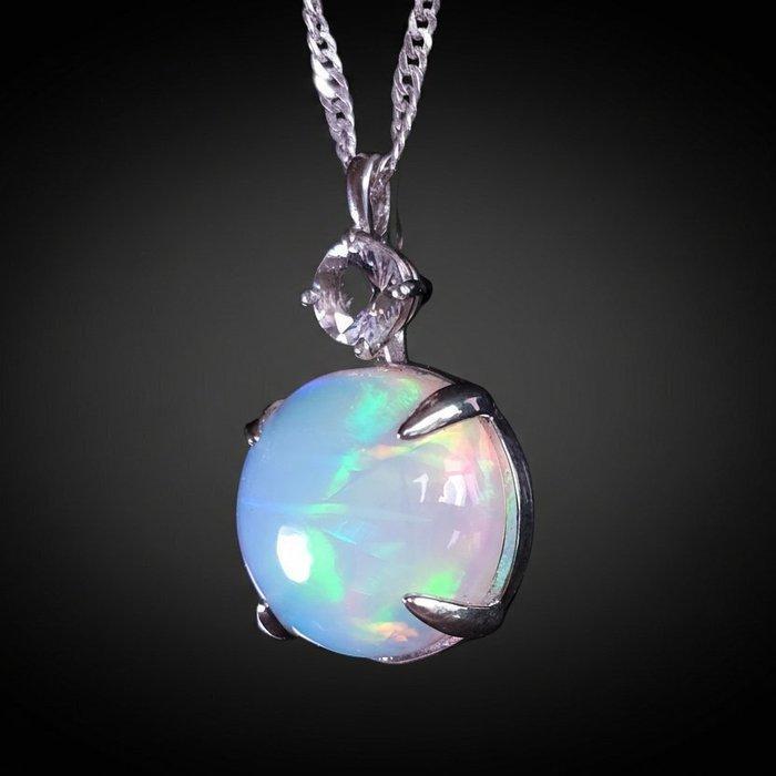 Sans prix de réserve - Pendentif Argent - 10.07ct. tw. Opale, Handtassen en Accessoires, Antieke sieraden