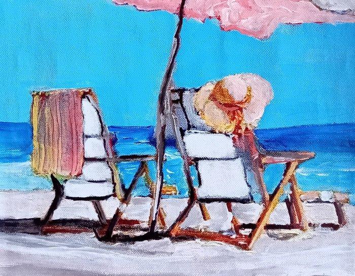 Nash Lago (1963) - End of summer, Antiek en Kunst, Kunst | Schilderijen | Modern