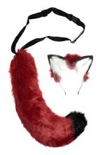 Haarband Furry Oren Staart Set Donkerrood Zwart Kat Poes Vos, Vêtements | Femmes, Costumes de carnaval & Vêtements de fête, Ophalen of Verzenden