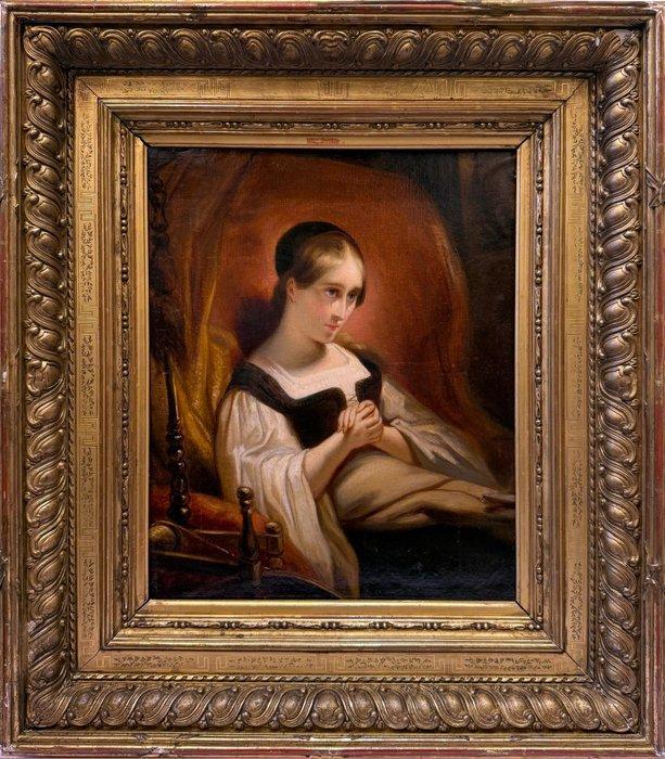 Ary Scheffer (1795-1858), Werkplaats van - Marguerite au, Antiquités & Art, Art | Peinture | Classique