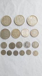 België. 1866 à 1980, Lot 18 pièces de monnaie (Zonder