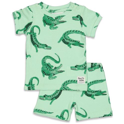 Feetje - Pyjama / Shortama Chris Croc Groen, Enfants & Bébés, Vêtements de bébé | Autre, Enlèvement ou Envoi
