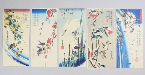 Yellow Roses and Frog, Swallows and Peach Blossoms, White, Antiek en Kunst, Antiek | Overige Antiek