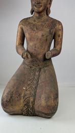 Groot handgemaakt standbeeld Khmer - Boeddha - Beeld -, Antiek en Kunst