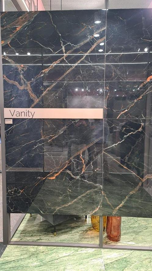 PROEFSTAAL - Vanity Black ( LEVIGLASS ) HOOGGLANS Vloertegel, Huis en Inrichting, Overige Huis en Inrichting, Ophalen of Verzenden