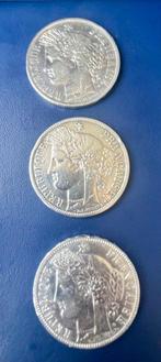 Frankrijk. 5 Francs 1849/1870 Cérès (lot de 3 monnaies en, Postzegels en Munten