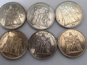 Frankrijk. 10 Francs 1965/1970 Hercule (lot de 6 monnaies en