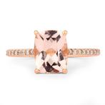 Zonder minimumprijs - Ring - 14 karaat Roségoud - 2.07ct.