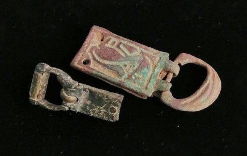 Middeleeuws Brons Gespanner en Platen - 20 mm (Zonder, Antiek en Kunst, Antiek | Overige Antiek