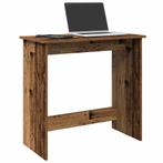 vidaXL Bureau 80x40x75 cm bewerkt hout oud houtkleurig, Verzenden