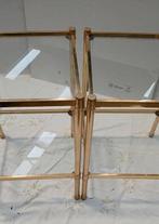 Middentafel - Messing, Glas - Due zijtafels/comfortabele, Antiek en Kunst