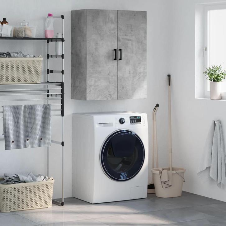 vidaXL Wandkast 69,5x34x90 cm betongrijs, Huis en Inrichting, Kasten | Dressoirs, Nieuw, Verzenden