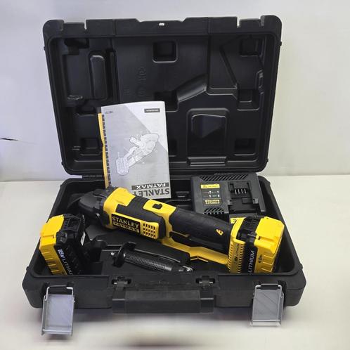 Stanley FMC761M2 Accu Haakse slijper 18V 2x 4,0Ah accu en..., Doe-het-zelf en Bouw, Gereedschap | Slijpmachines, Nieuw, Ophalen of Verzenden