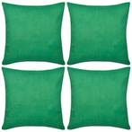 vidaXL Housses de coussin 4 pcs Coton Vert 80x80 cm