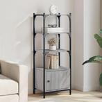 vidaXL Boekenkast 3-laags 41x30x109,5 cm bewerkt hout grijs, Huis en Inrichting, Kasten | Boekenkasten, Verzenden, Nieuw