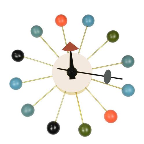 Wandklok Ball Klok veelkleurig, Huis en Inrichting, Woonaccessoires | Klokken, Nieuw, Verzenden