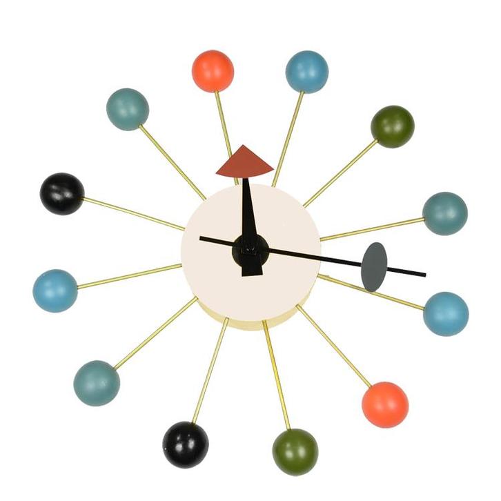 Wandklok Ball Klok veelkleurig, Huis en Inrichting, Woonaccessoires | Klokken, Nieuw, Verzenden