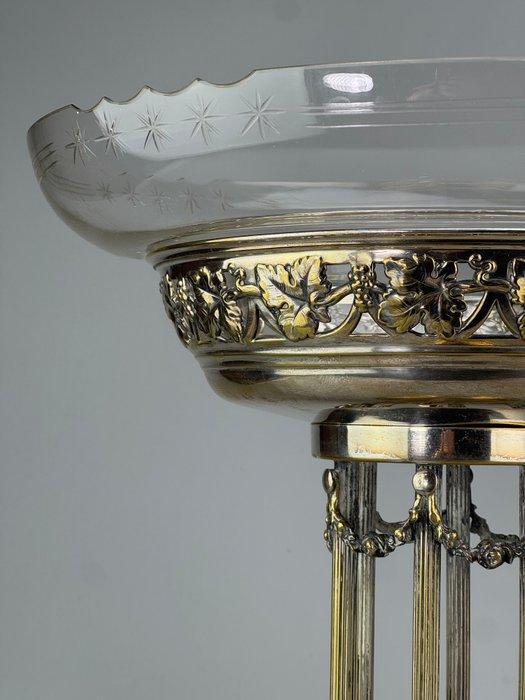 Tafelmiddenstuk - Glas, zilveren metaal, Antiquités & Art, Antiquités | Autres Antiquités