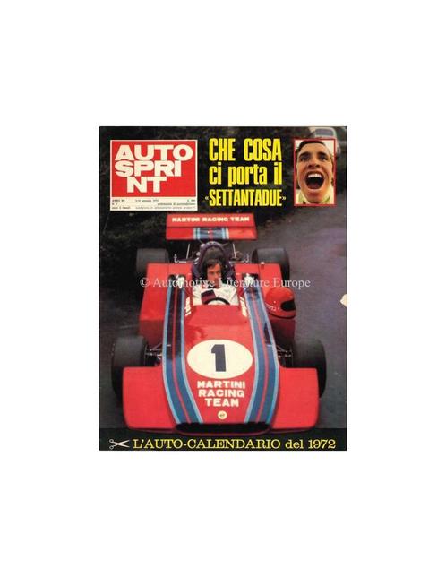 1972 AUTOSPRINT MAGAZINE 1 ITALIAANS, Boeken, Tijdschriften en Kranten, Ophalen of Verzenden