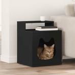 vidaXL Kattenhuis Zwart 42,5 x 40 x 53,5 cm Bewerkt hout, Dieren en Toebehoren, Katten-accessoires, Verzenden, Nieuw