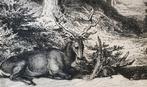 Exclusief paneel 200x140cm - Hert in het bos - Textiel -