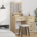 vidaXL Make-up Tafel met LED Verlichting in Sonoma Eiken -, Huis en Inrichting, Verzenden, Nieuw