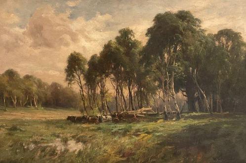 William Greaves (1852-1938) - Sherwood forest landscape, Antiek en Kunst, Kunst | Schilderijen | Klassiek