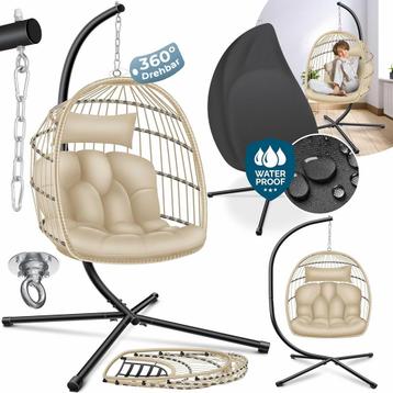 KESSER® Hangstoel met standaard - Tot 150kg - Beige beschikbaar voor biedingen