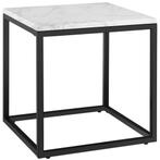 tectake Marmeren bijzettafel Alysia, vierkant - zwart / wit, Huis en Inrichting, Verzenden, Nieuw