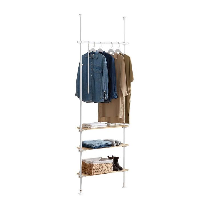 2eChoix | SoBuy KLS14-WN Portoir à linge télescopique blanc,, Huis en Inrichting, Woonaccessoires | Etagères, Ophalen of Verzenden